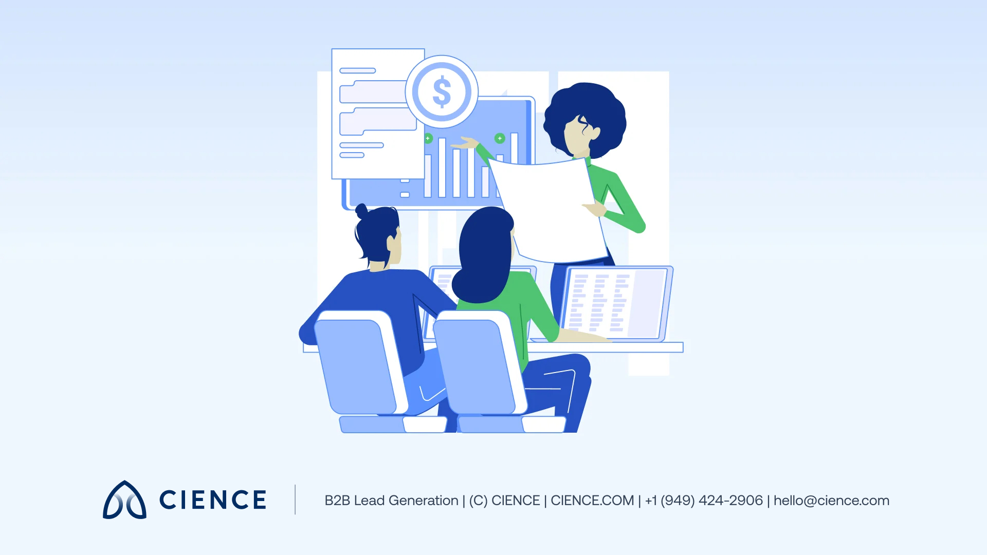 Four categories of B2B sales data: demographic, technographic, chronographic, and intent data